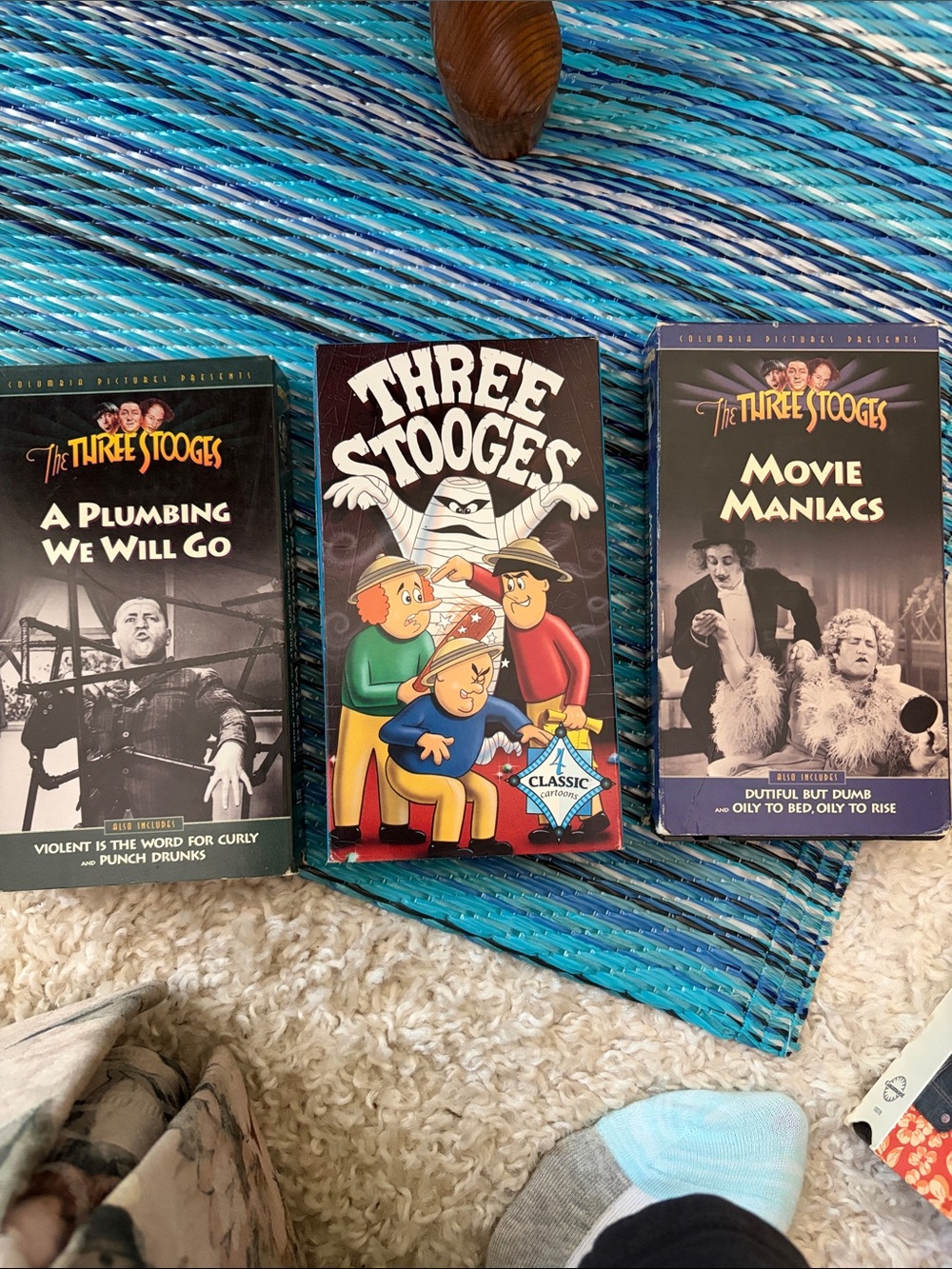 Trio of Three Stooges VHS tapes